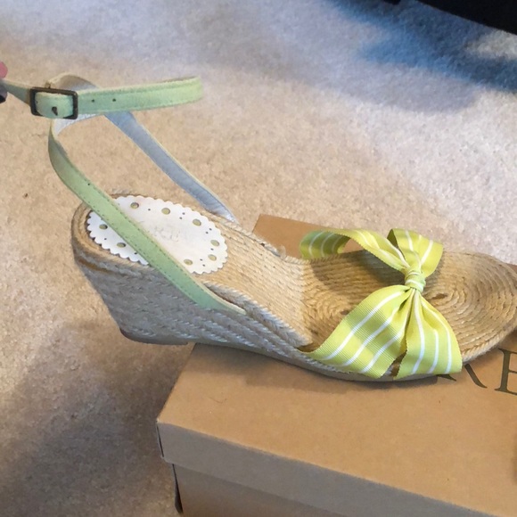 J.Crew green and white striped espadrilles - Picture 2 of 4